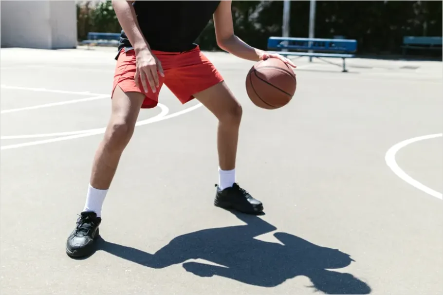Detail Basketball Player Dribbling Court Action Number 15
