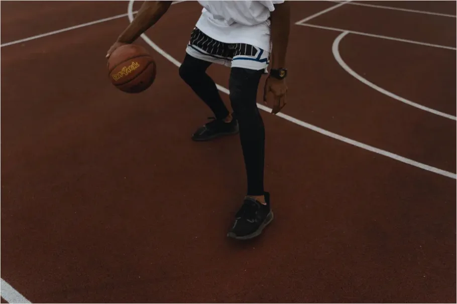 Detail Basketball Player Dribbling Court Action Number 3