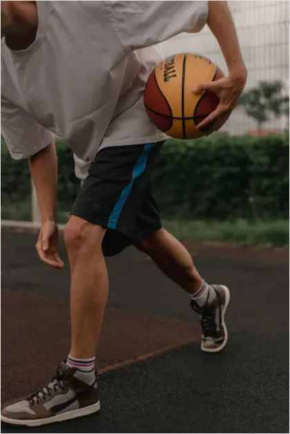 Detail Basketball Player Dribbling Court Action Number 8