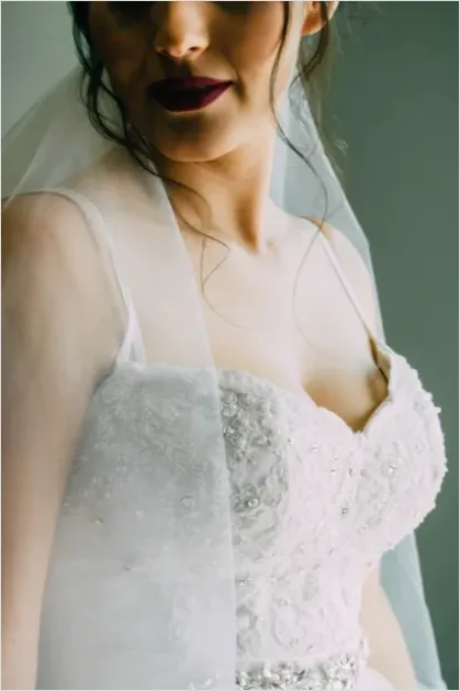 Detail Bride Portrait Veil Close Up Number 14