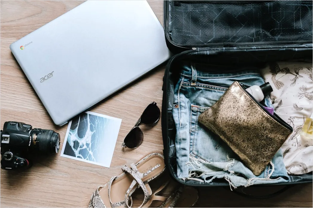 Carry On Luggage Packing Flat Lay 0a86