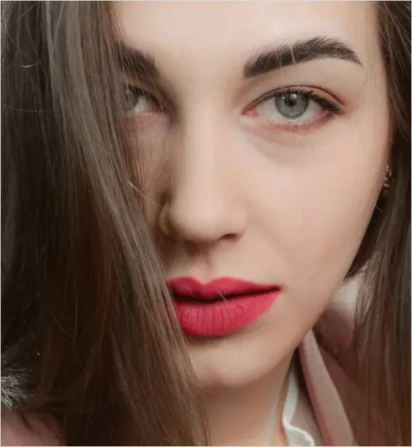 Detail Close Up Face Makeup Natural Look Number 13