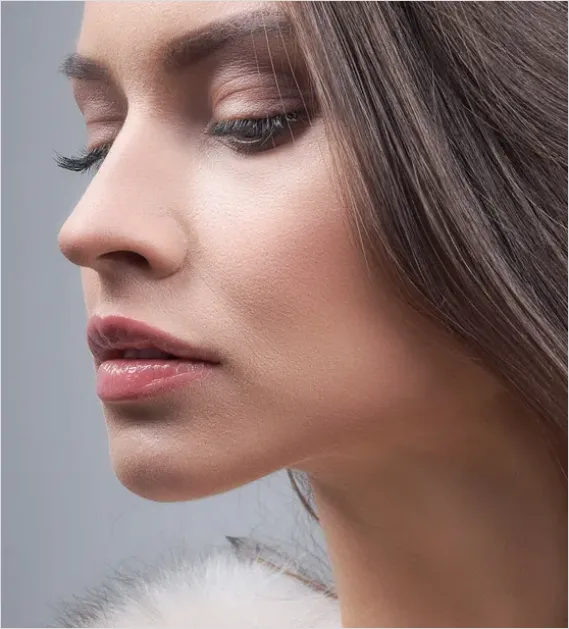 Detail Close Up Face Makeup Natural Look Number 5