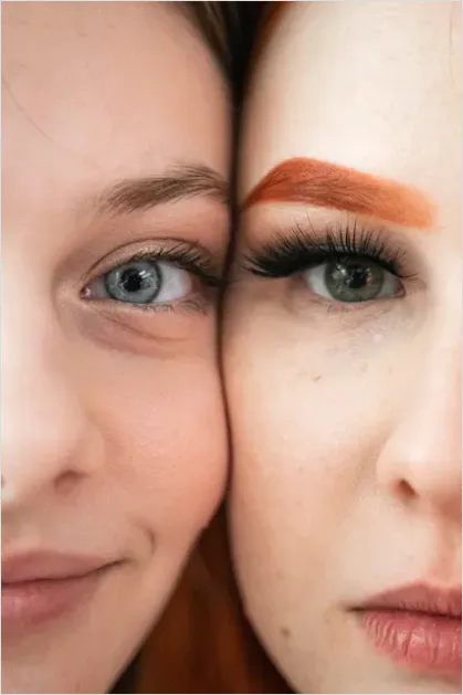 Detail Close Up Face Makeup Natural Look Number 7