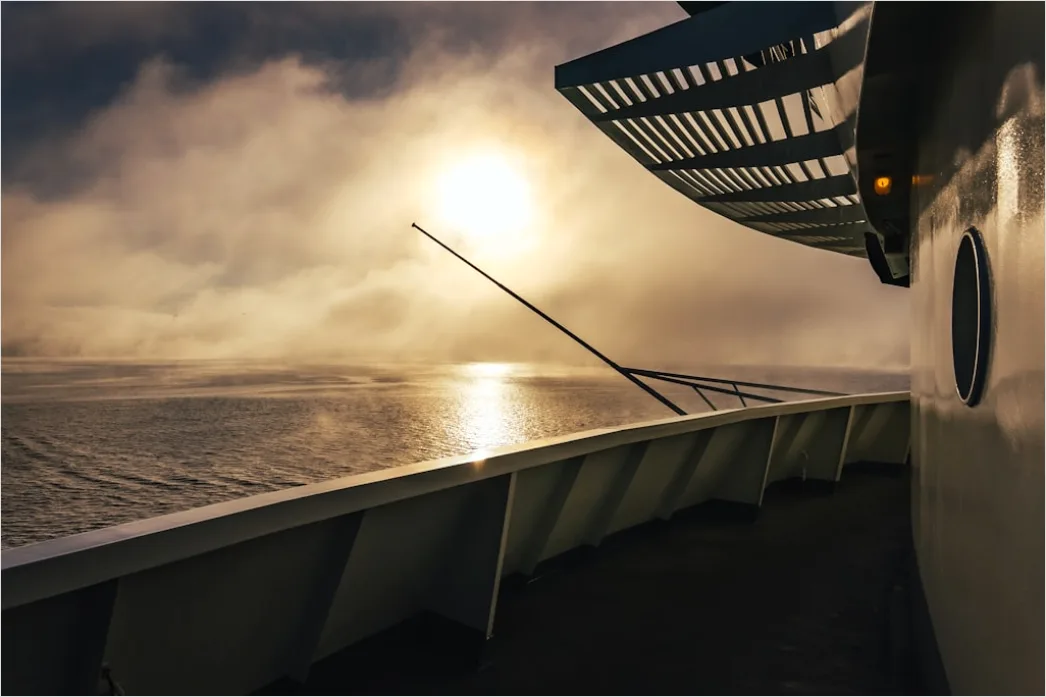 Detail Cruise Ship Deck Ocean Sunrise Number 2