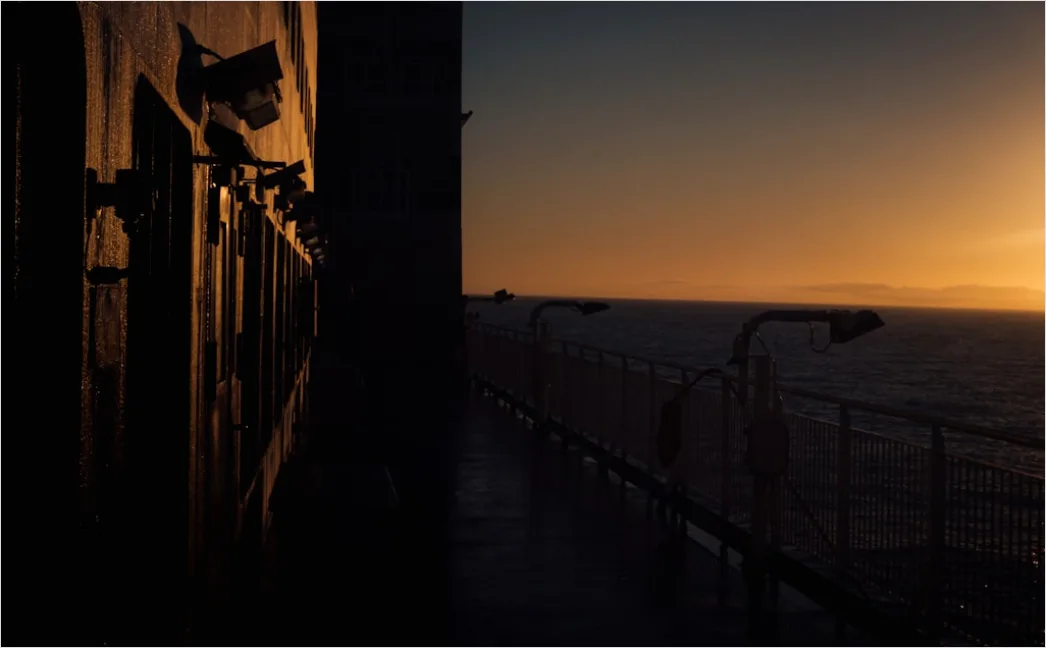 Detail Cruise Ship Deck Ocean Sunrise Number 3