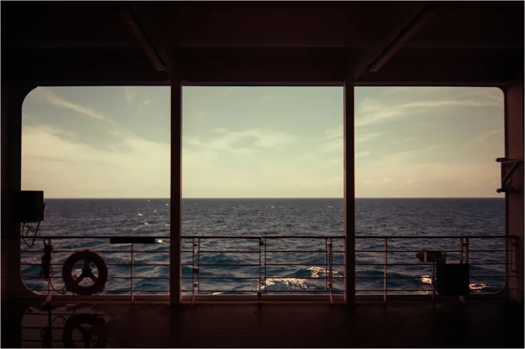Detail Cruise Ship Deck Ocean Sunrise Number 7