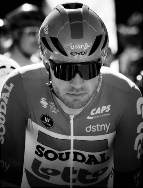 Detail Cyclist Wearing Helmet Portrait Outdoors Number 4