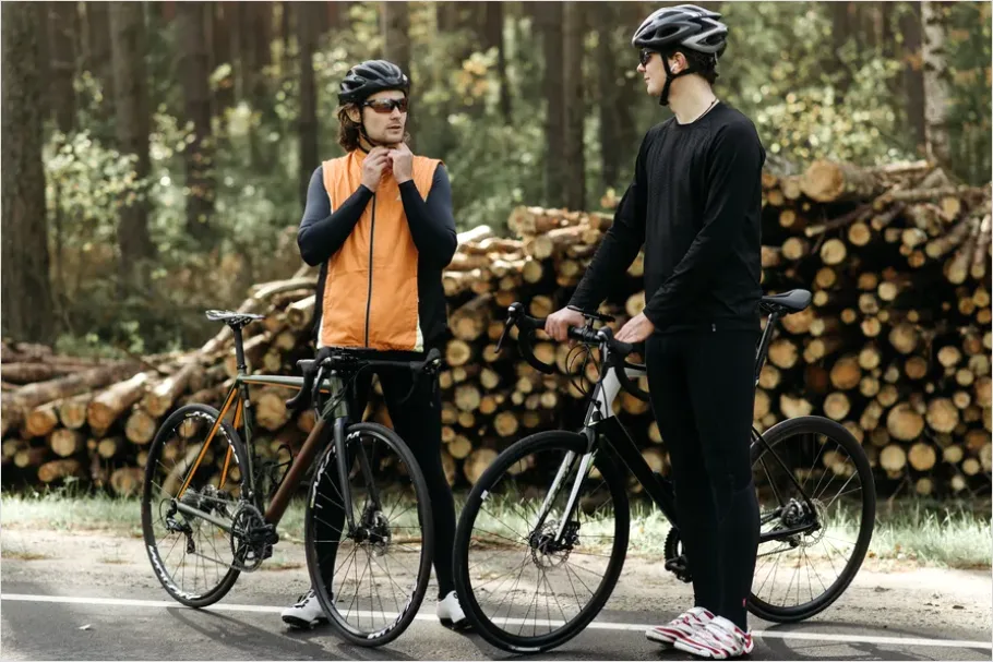 Detail Cyclist Wearing Helmet Portrait Outdoors Number 9