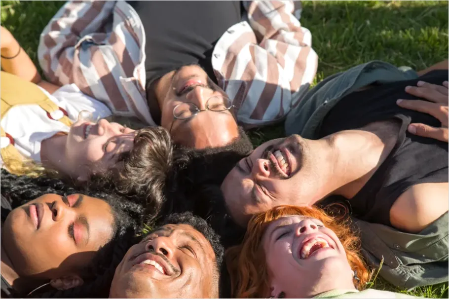 Detail Diverse Group Of Friends Laughing Number 8