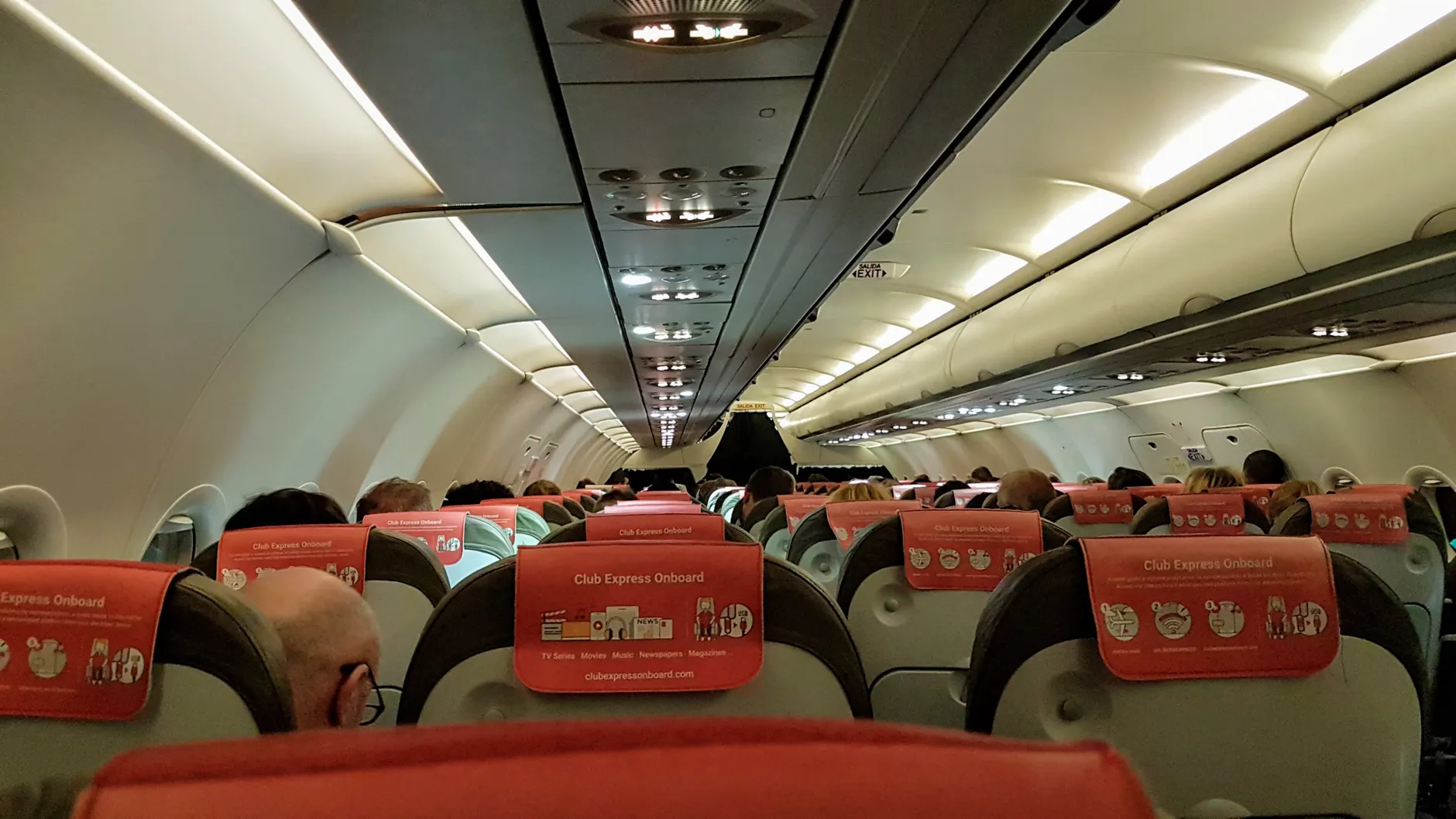 Detail Economy Cabin Airplane Seat Row Number 19