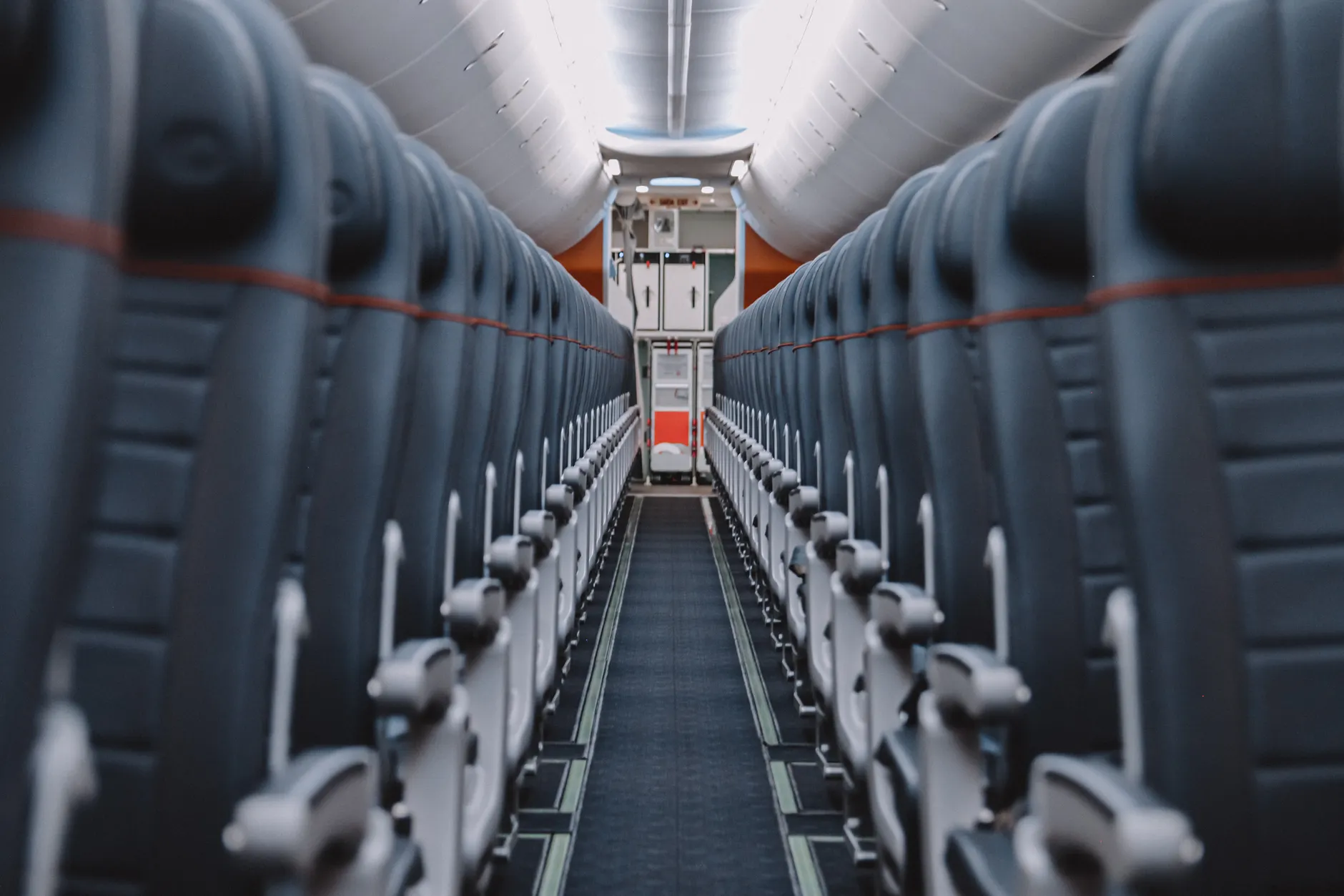 Detail Economy Cabin Airplane Seat Row Number 20
