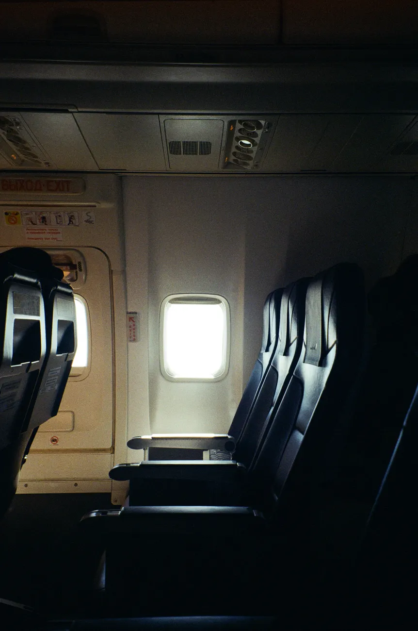 Detail Economy Cabin Airplane Seat Row Number 22