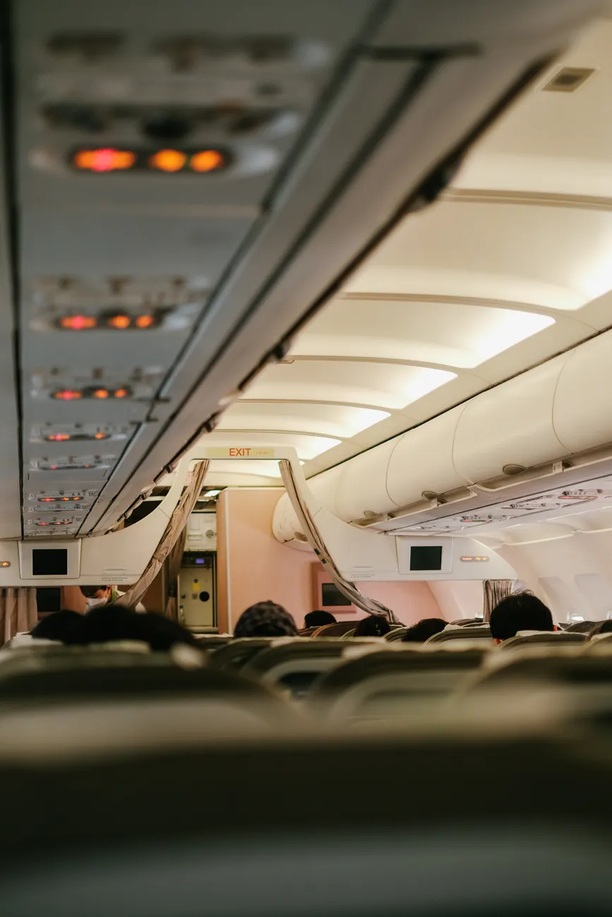 Detail Economy Cabin Airplane Seat Row Number 23