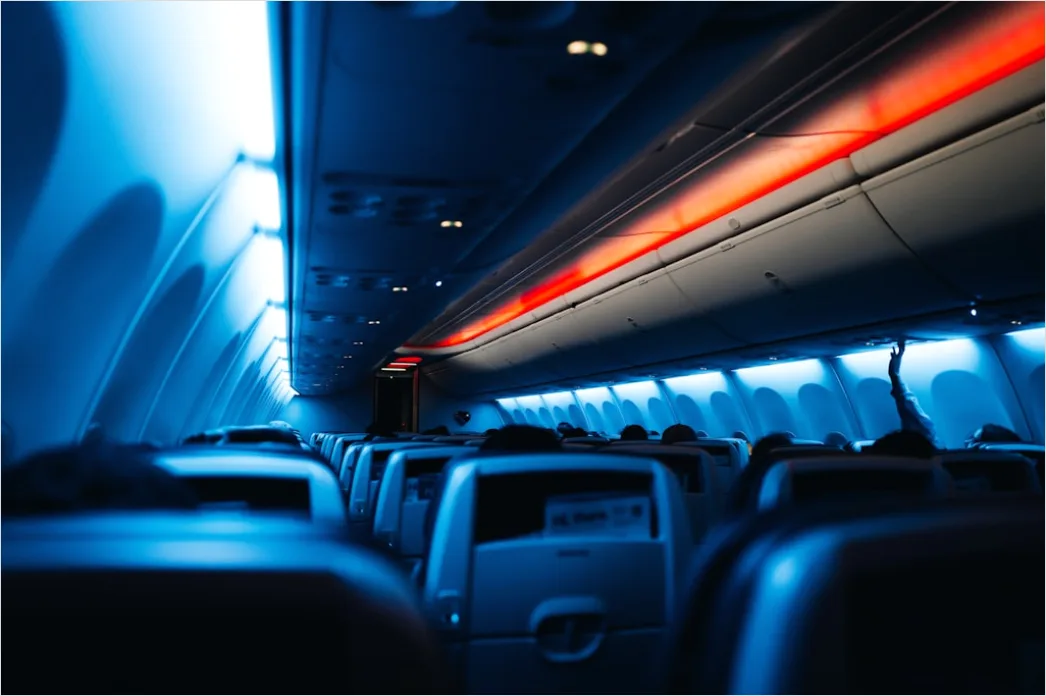 Detail Economy Cabin Airplane Seat Row Number 5