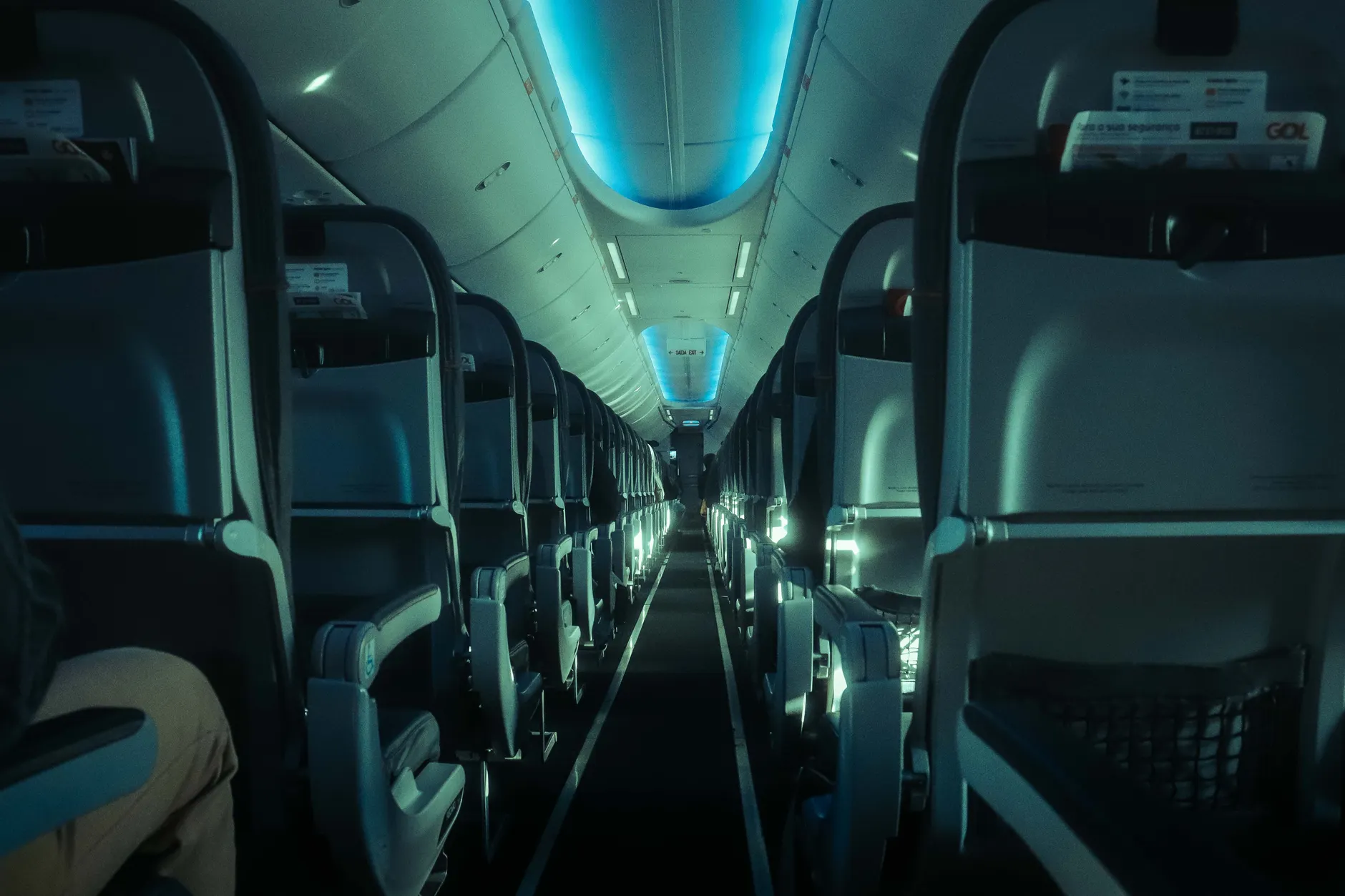 Detail Economy Cabin Airplane Seat Row Number 10