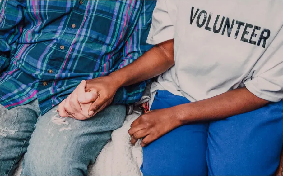 Detail Elderly Care Caregiver Holding Hands Number 3