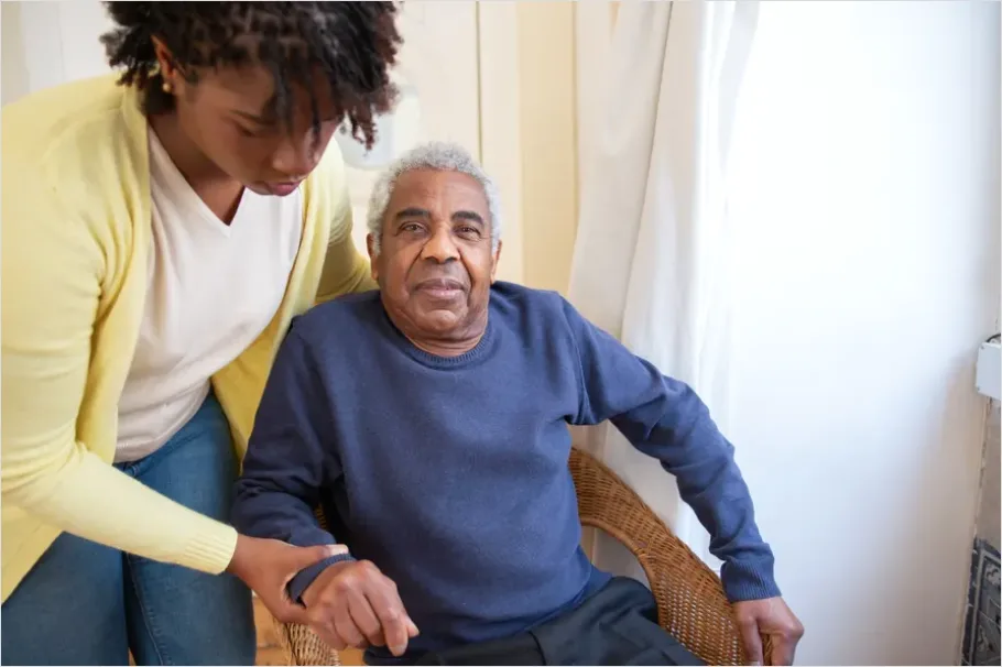 Detail Elderly Care Caregiver Holding Hands Number 9