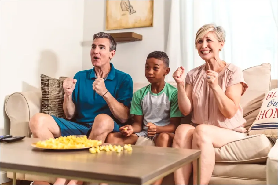 Detail Family Movie Night Couch Popcorn Number 12