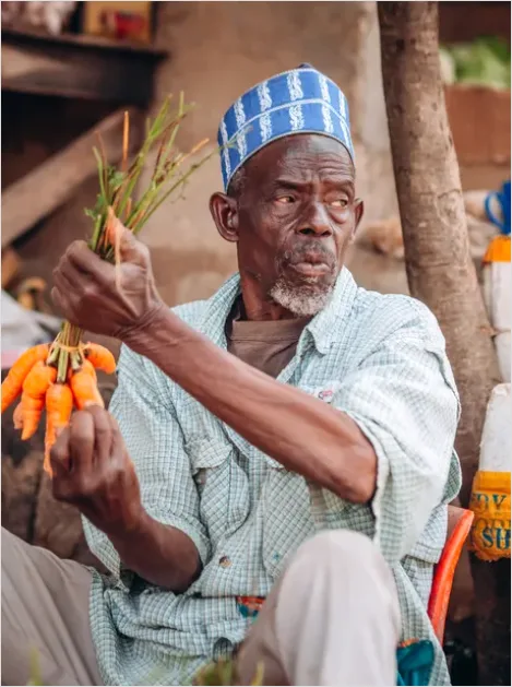 Detail Farmer Holding Fresh Produce Portrait Number 14