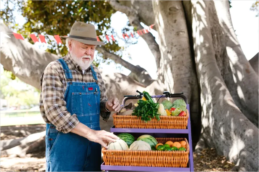 Detail Farmer Holding Fresh Produce Portrait Number 4