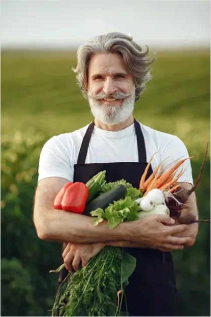 Detail Farmer Holding Fresh Produce Portrait Number 7
