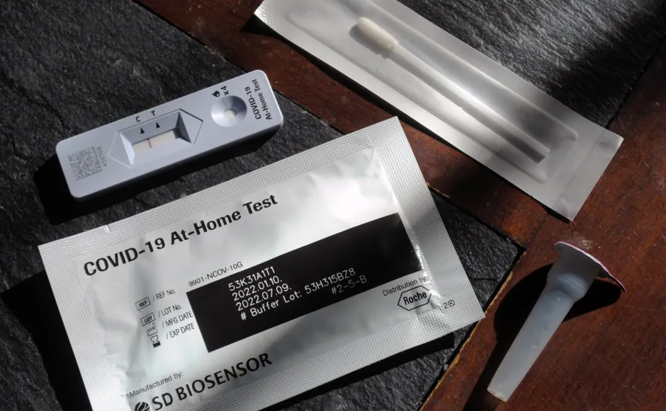 Genetic Testing Kit Swab Packaging Flat Lay 44c0