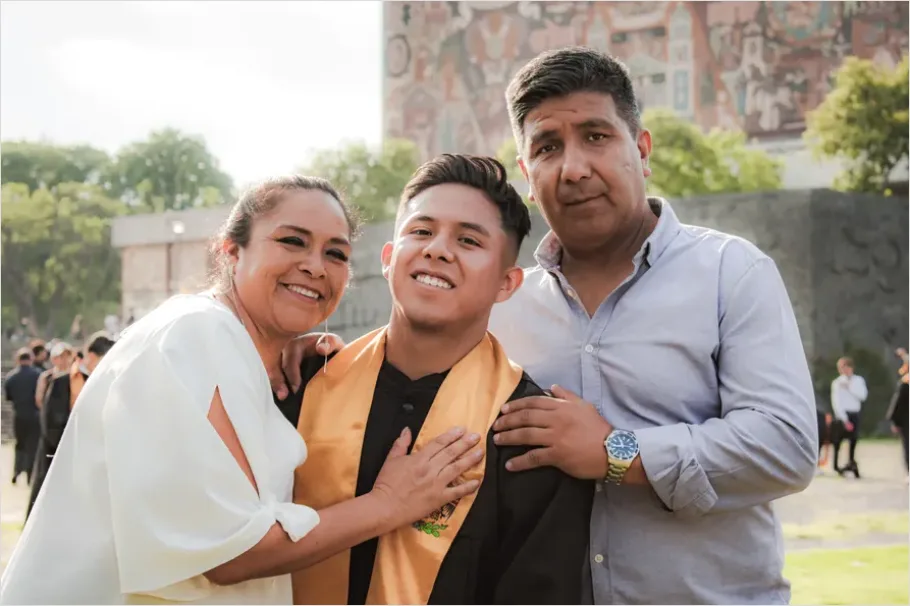 Detail Graduation Family Hugging Proud Moment Number 5