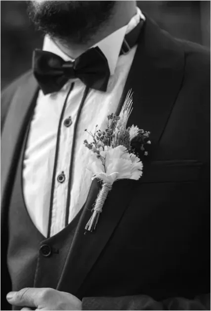 Detail Groom Portrait Boutonniere Close Up Number 2