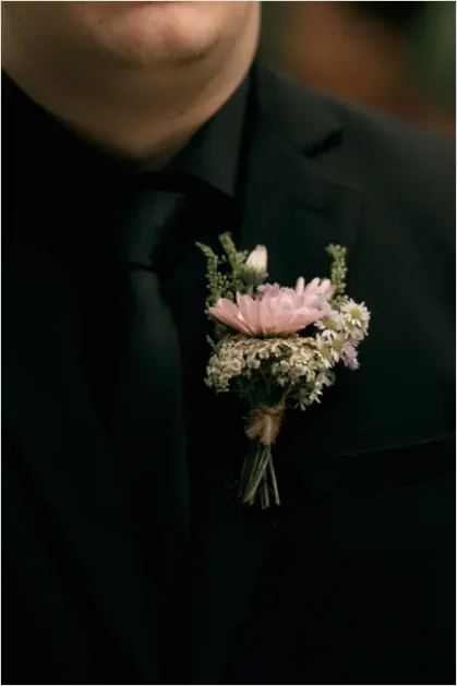 Detail Groom Portrait Boutonniere Close Up Number 15