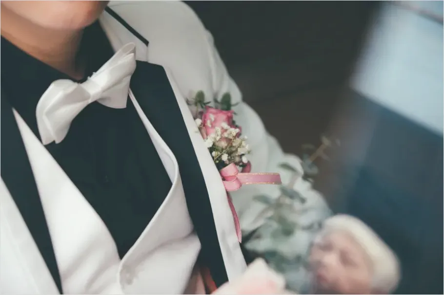 Detail Groom Portrait Boutonniere Close Up Number 16