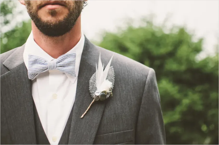 Detail Groom Portrait Boutonniere Close Up Number 8