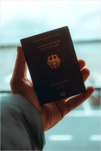 Detail Hands Holding Passport Travel Document Number 2