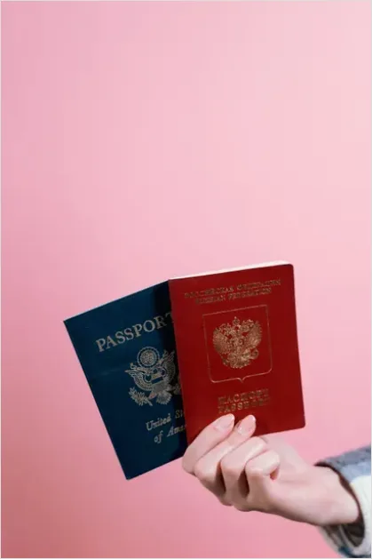 Detail Hands Holding Passport Travel Document Number 4