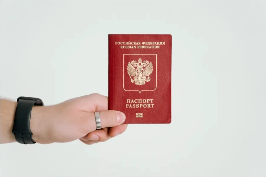 Detail Hands Holding Passport Travel Document Number 7