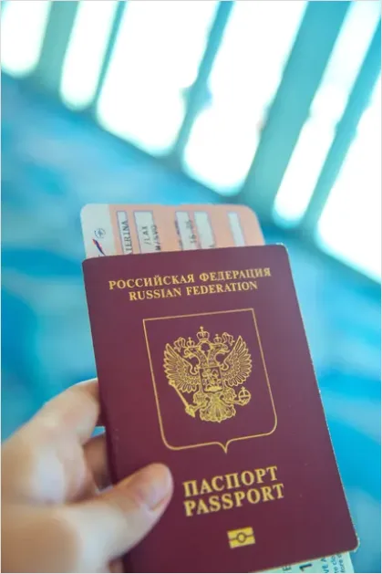 Detail Hands Holding Passport Travel Document Number 8
