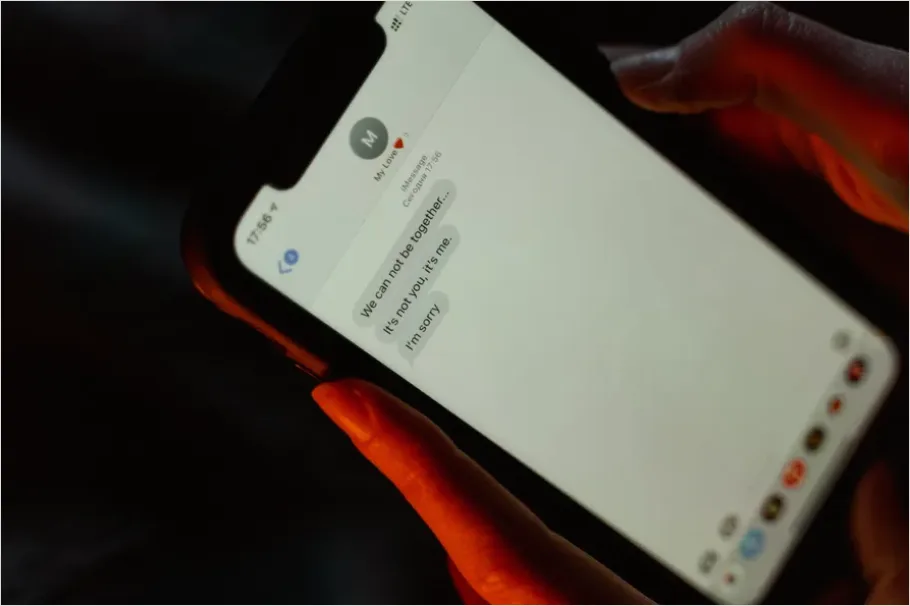 Detail Hands Holding Smartphone Texting Close Up Number 12