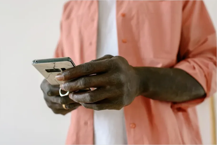 Detail Hands Holding Smartphone Texting Close Up Number 13
