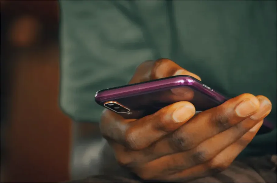 Detail Hands Holding Smartphone Texting Close Up Number 16