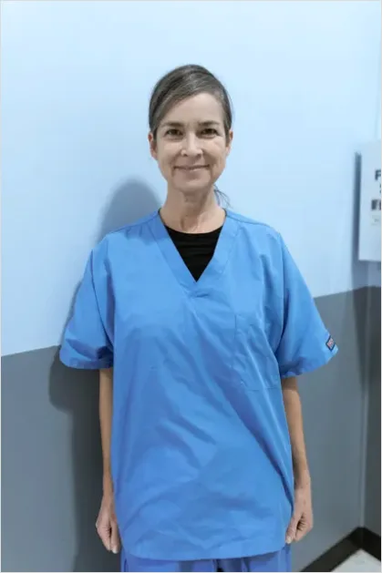 Detail Healthcare Worker Wearing Scrubs Portrait Number 5
