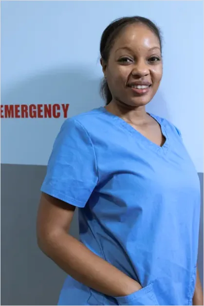 Detail Healthcare Worker Wearing Scrubs Portrait Number 10