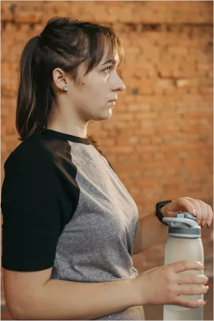 Detail Healthy Lifestyle Portrait Water Bottle Number 13