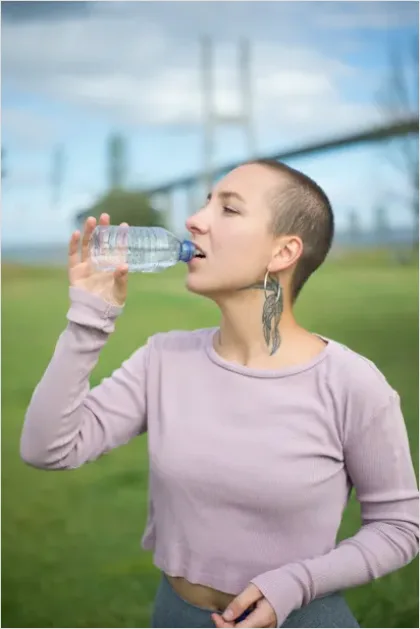 Detail Healthy Lifestyle Portrait Water Bottle Number 3
