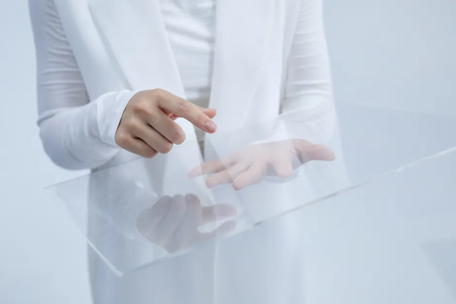 Detail Holographic Interface Hands Gesture Control Number 2