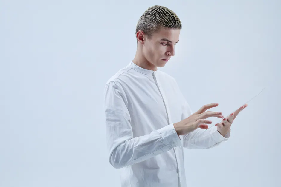 Detail Holographic Interface Hands Gesture Control Number 11