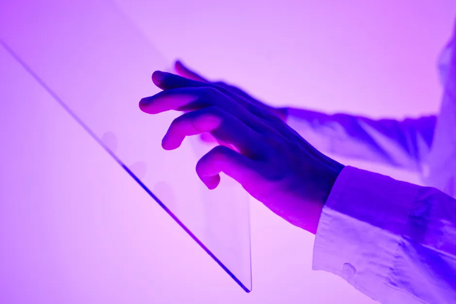 Detail Holographic Interface Hands Gesture Control Number 3