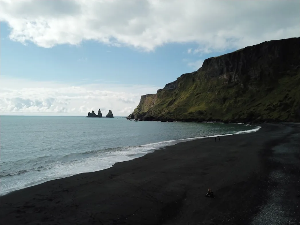 Detail Iceland Black Sand Beach Waves Number 14