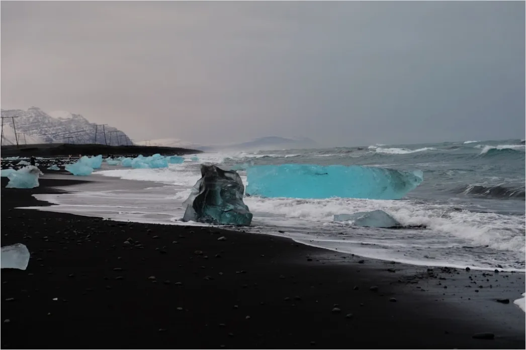 Detail Iceland Black Sand Beach Waves Number 15