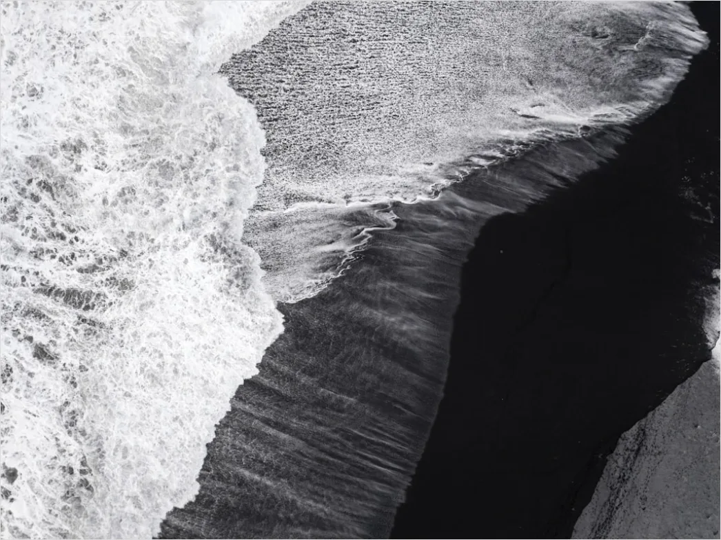 Detail Iceland Black Sand Beach Waves Number 17