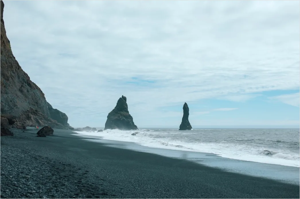 Detail Iceland Black Sand Beach Waves Number 19